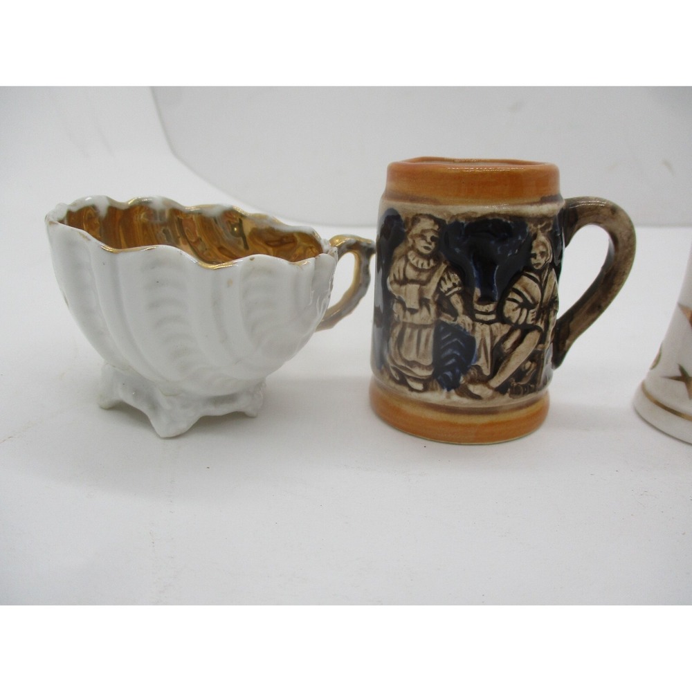 Miniature Porcelain Lot Vase Creamer Egg Cup Steins Teacup Etc - Picture 2 of 10